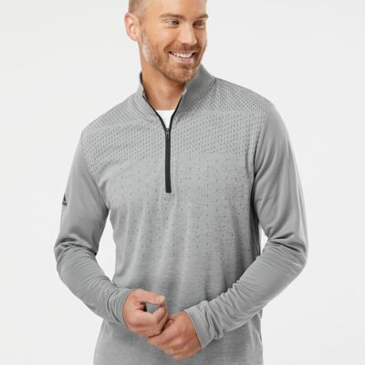 Heather Block Print Quarter-Zip Pullover Thumbnail