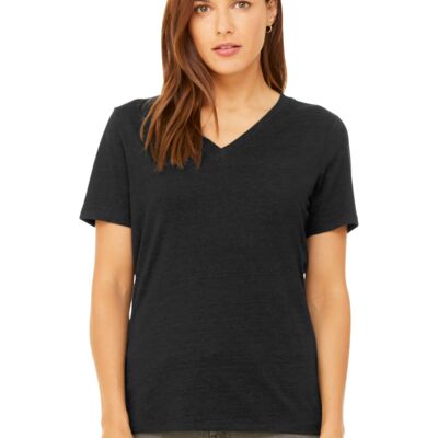 Women's Relaxed Heather CVC V Neck Tee Thumbnail