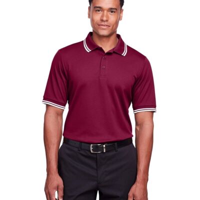 CrownLux Performance® Plaited Tipped Polo Thumbnail