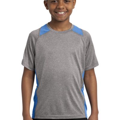 Youth Heather Colorblock Contender Tee Thumbnail