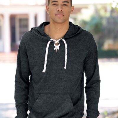 Jersey Sport Lace Hooded Pullover Thumbnail