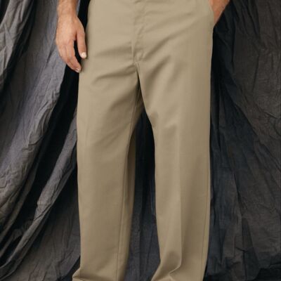 Plain Front Casual Cotton Pants Thumbnail
