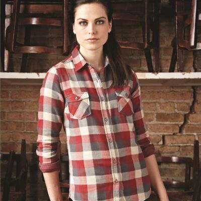 Women's Vintage Brushed Flannel Shirt Thumbnail