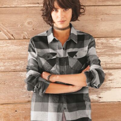 Women's Yarn-Dyed Long Sleeve Flannel Shirt Thumbnail