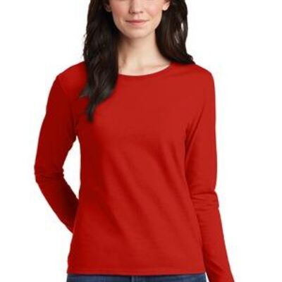 Lions Ladies Heavy Cotton ™ 100% Cotton Long Sleeve T Shirt Thumbnail
