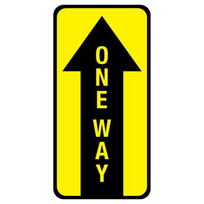 SIGNS ONE WAY FLOOR  - 6" x 12" One Way Floor Graphic Thumbnail