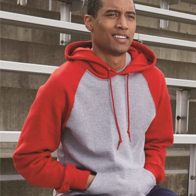 SEW N STITCHES - RUSSELL ATHLETICS - Dri Power® Colorblock Raglan Hooded Sweatshirt Thumbnail
