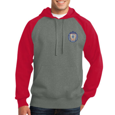 ICD Adult Sport-Tek® Raglan Colorblock Pullover Hooded Sweatshirt Thumbnail